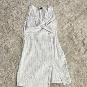 SHEIN White Backless Twist Dress